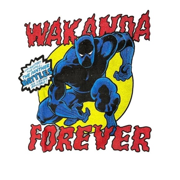 MARVEL The Panther Battle Pose T-shirt‎ Men's XLT Grey Graphics Crew Neck NWT - Picture 3 of 12